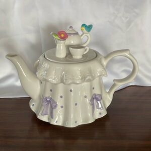 Vintage Teleflora The Tea Party 1990's Charming 4 Cup Teacup🎀